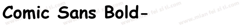 Comic Sans Bold字体转换